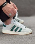 Adidas Campus 00s Crystal White Dark Green - Image 3