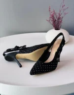 Dior J'Adior Slingback Pumps With Rhinestone Embellishments In Black - Image 2
