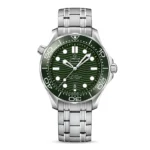 Omega Seamaster Diver 300M Stainless Steel In White Gold And Green Dial
