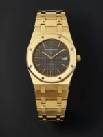 Audemars Piguet Royal Oak Lady Quartz 23mm In Gold, And Black Dial