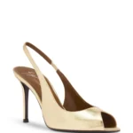 Giuseppe Zanotti Intriigo Open-Toe Slingback Sandals Golden