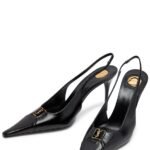 Saint Laurent Babylone Breteuil 90 Slingback Pumps Black
