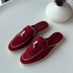 Loro piana Ladies Half Flat Shoes Red