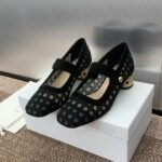 Dior Mesh Dior Baby D Ballet Pump Black