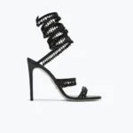 René Caovilla Chandelier Black Sandal 105 mm