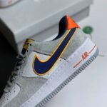Nike Air Force 1 Grey Navy Orange - Image 2