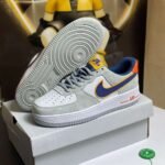 Nike Air Force 1 Grey Navy Orange - Image 5