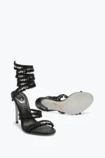 René Caovilla Chandelier Black Sandal 105 mm - Image 4