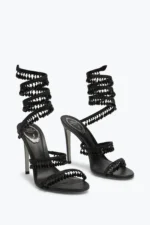 René Caovilla Chandelier Black Sandal 105 mm - Image 2