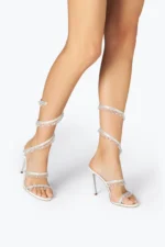 René Caovilla Chandelier Ivory Sandal 105 mm - Image 9