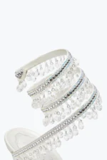 René Caovilla Chandelier Ivory Sandal 105 mm - Image 8