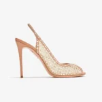 Aquazzura Crystal Lover 105 Pink Sandals