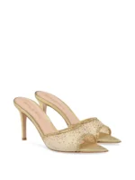Gianvito Rossi 85mm Rania Sandals In Gold Metallic - Image 5