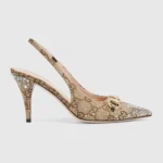 Gucci Horsebit Slingback Beige Pump