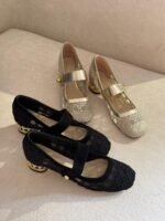 Dior Mesh Dior Baby D Ballet Pump Black - Image 2