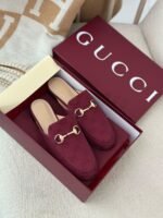 Gucci Women's Princetown slipper in Rosso Ancora GG canvas - Image 2