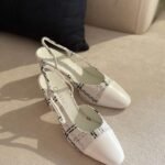 Chanel White Flat Heel White