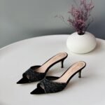 Gianvito Rossi high heels in Black with rhinestones