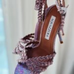 Aquazzura Tequila Sandals Sparkly Pink