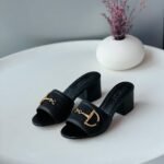 Gucci Horse Block Heel in Black