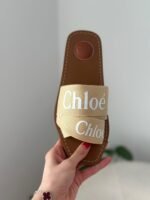 Chloè Woody Flat Mule Sandal in Delicate Pink Brown - Image 2