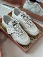 Miu Miu Women's White Low Top Sneakers