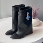 Givenchy Shark Lock Ankle Boots In Leather