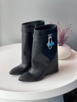 Givenchy Shark Lock Ankle Boots In Leather