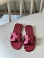 Hermès Oran Women's Slippers Maroon