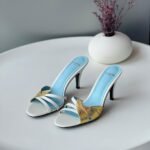 Valentino Garavani Foliefoliage White and Golden sandals for Women