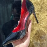 Side Red Bottom Black High Heel Shoes Women's