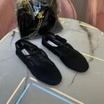 Alaïa Fishnet Ballet Flats Black Mesh