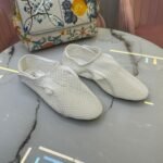 Alaïa Fishnet Ballet Flats White