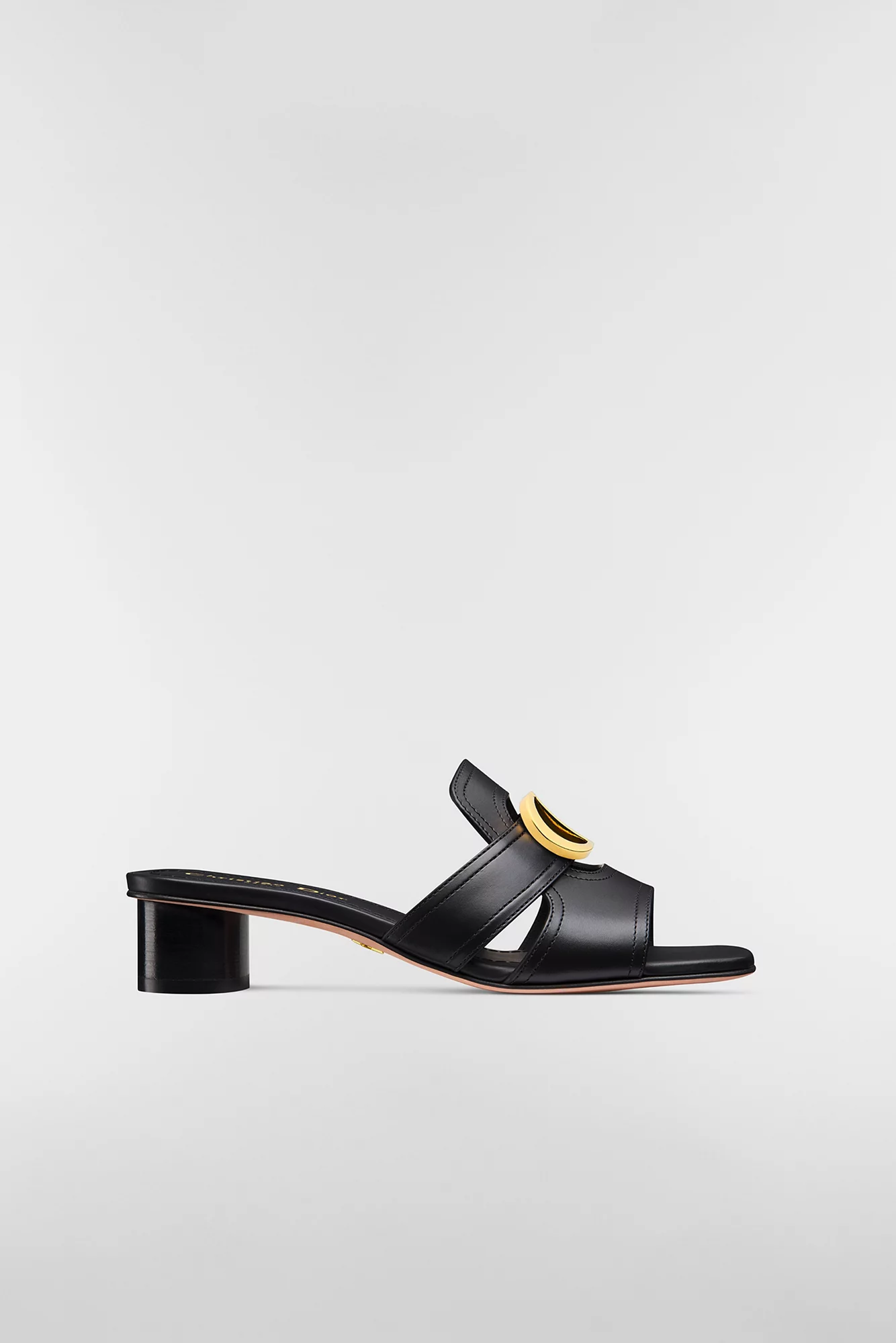 Christian Dior 30 Montaigne Heeled Slide In Black