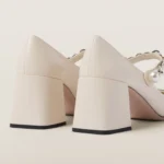 Miu Miu Patent Leather Pumps Ivory Black - Image 5