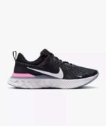 Nike React Infinity Run Flyknit 3 Black White Pink - Image 5