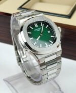 Patek Philippe Nautilus Watch Stainless Steel In White Gold, And Green Dial - Image 3