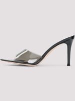 Gianvito Rossi Elle 105 Plexi Mules In Black - Image 3