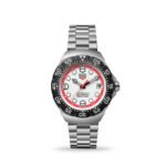 TAG Heuer Formula 1 Solargraph Watch In White Gold And Black With White Dial