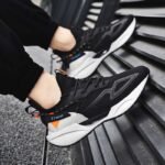 TRACER Black White Breathable Causal Running Shoes - Image 4