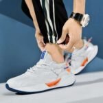 TRACER White Orange Breathable Causal Running Shoes - Image 3
