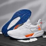 TRACER White Orange Breathable Causal Running Shoes - Image 4