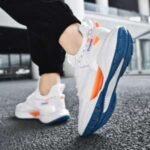TRACER White Orange Breathable Causal Running Shoes - Image 5