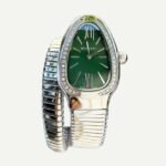 Bulgari Serpenti Tubogas Watch White Gold With Green Dial