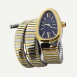 Bulgari Serpenti Tubogas Watch Rose Gold And Steel With Blue Dial