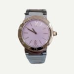 Bvlgari Rose Gold and Steel 33mm In Stainless Steel And Pink Dial