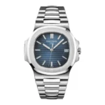 Patek Philippe Cubitus Stainless Steel In White Gold, And Blue Dial