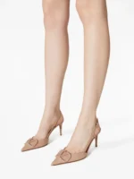 Valentino Garavani VLogo Signature Slingback pumps Beige - Image 6