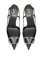Valentino Garavani VLogo Signature Slingback pumps Black - Image 3