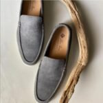 Loro Piana Summer Walk Loafers Grey Suede